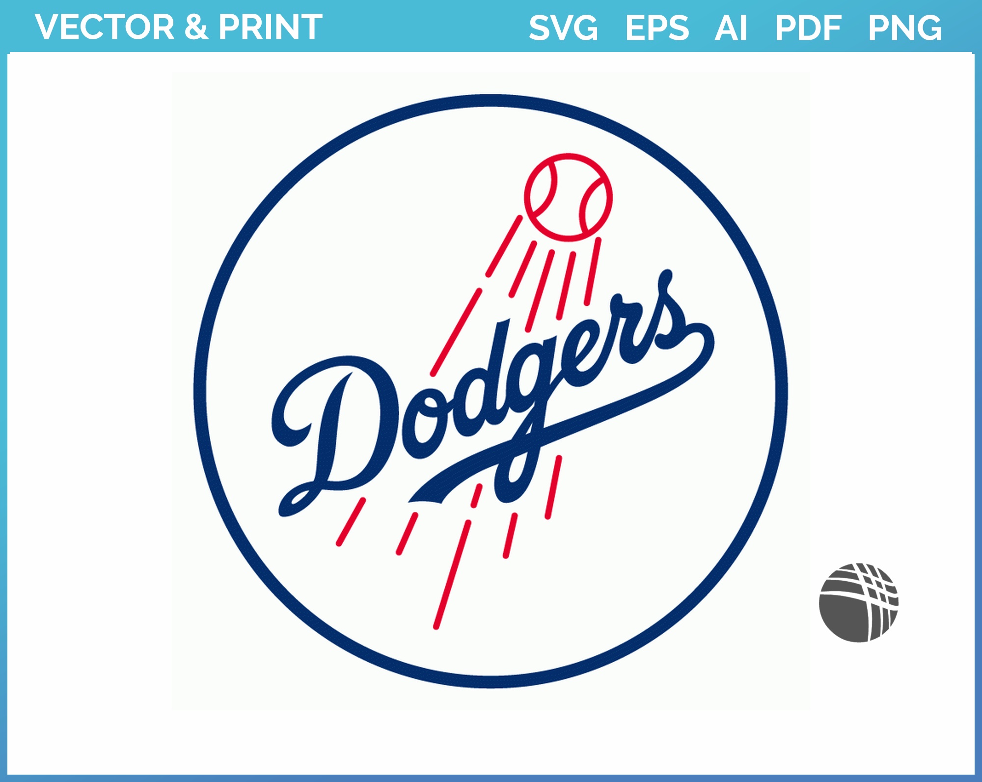 lllᐅ Los Angeles Dodgers Baseball Rhinestone SVG - digital file