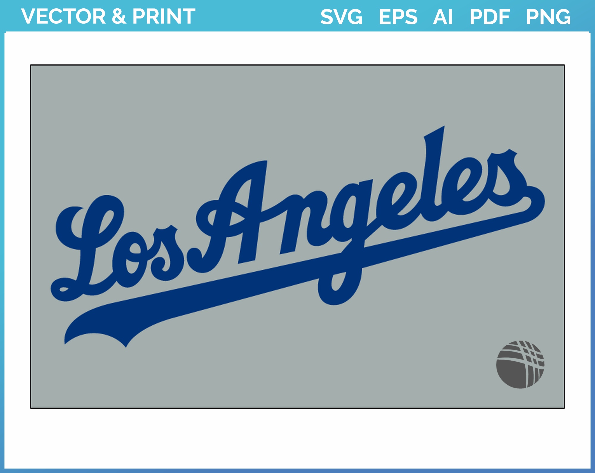 Los Angeles Dodgers - Jersey Logo (2007) - Baseball Sports Vector