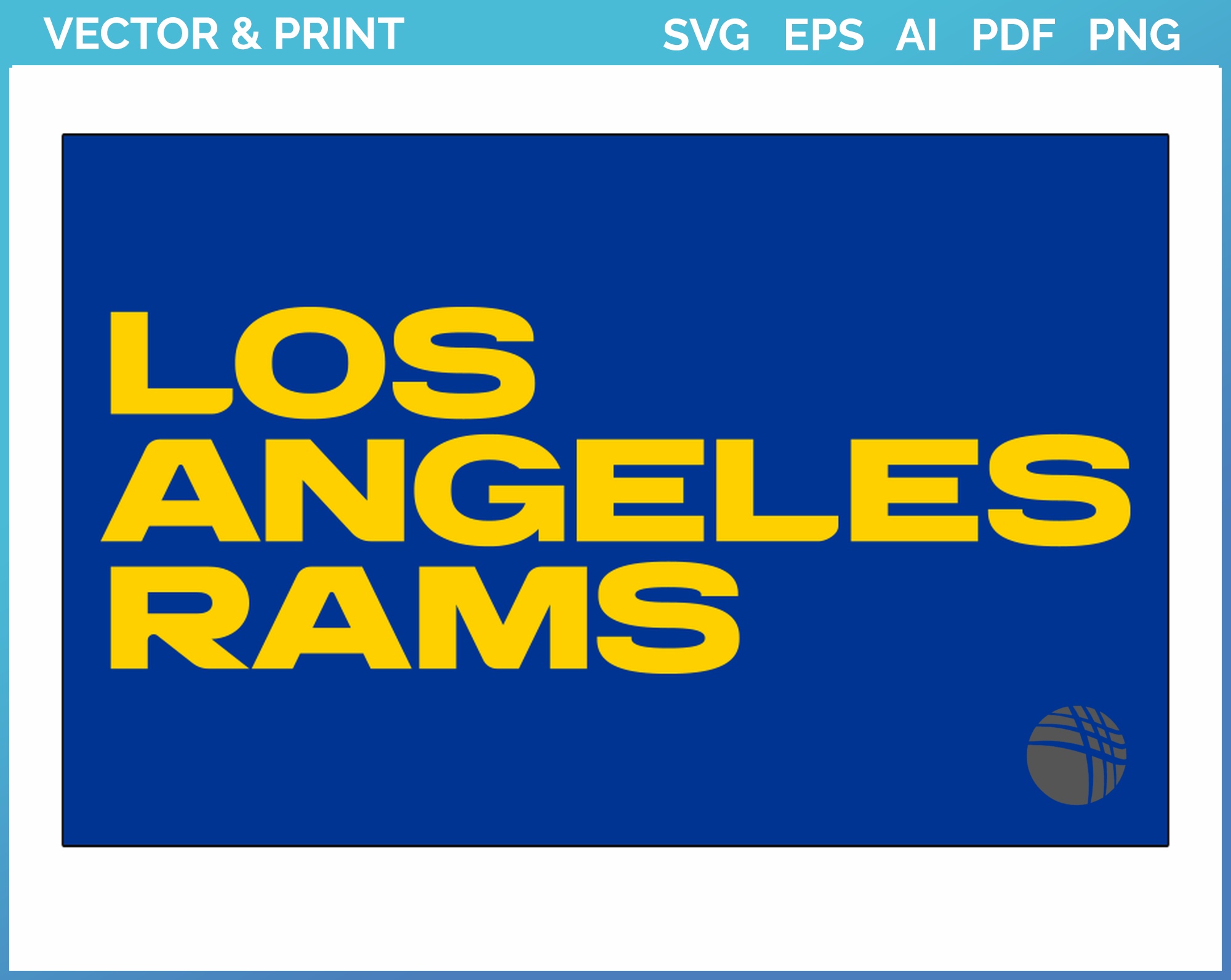 Los Angeles Rams - Wordmark Logo (2020) - Football Sports Vector SVG ...