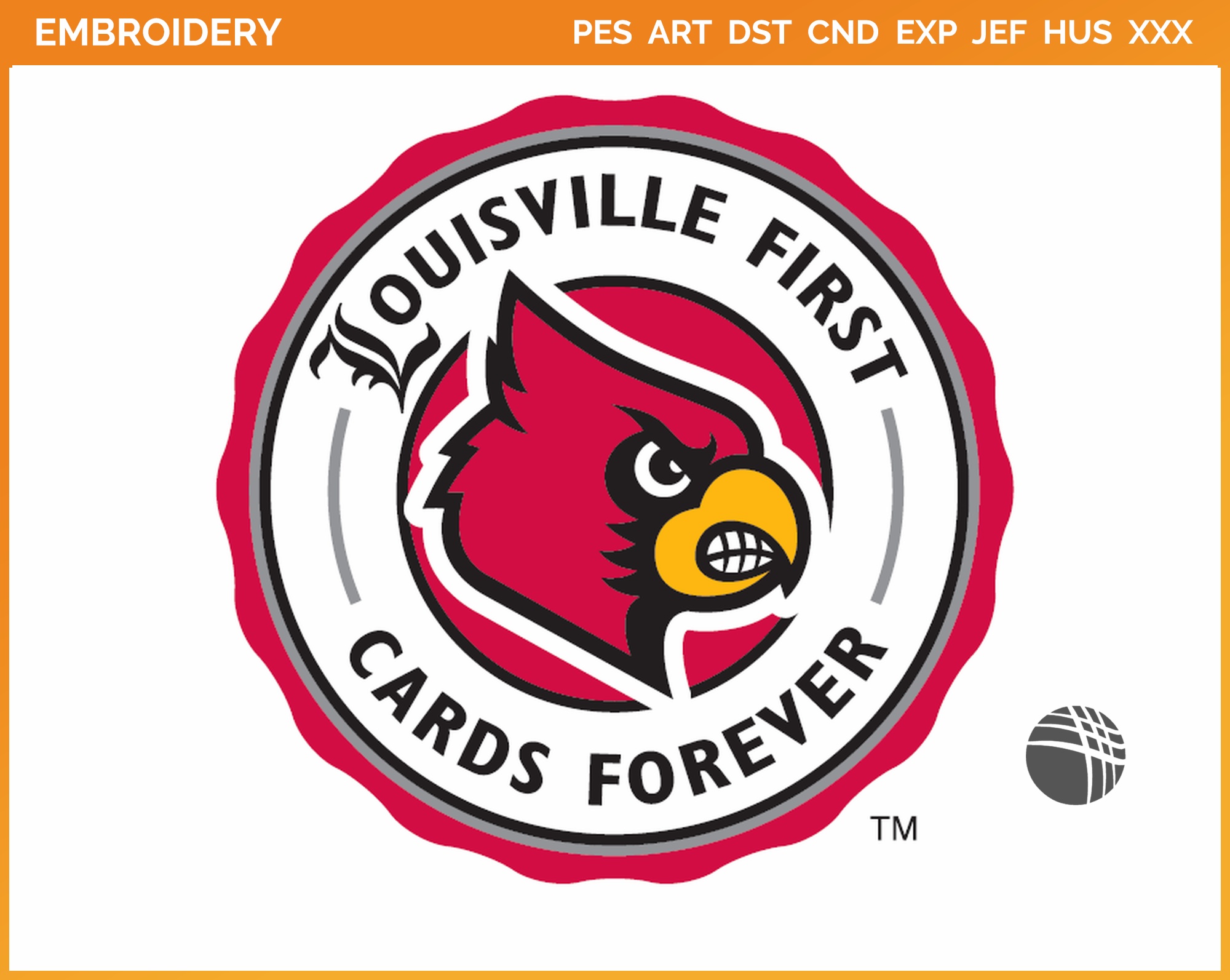 Louisville Cardinals College embroidered