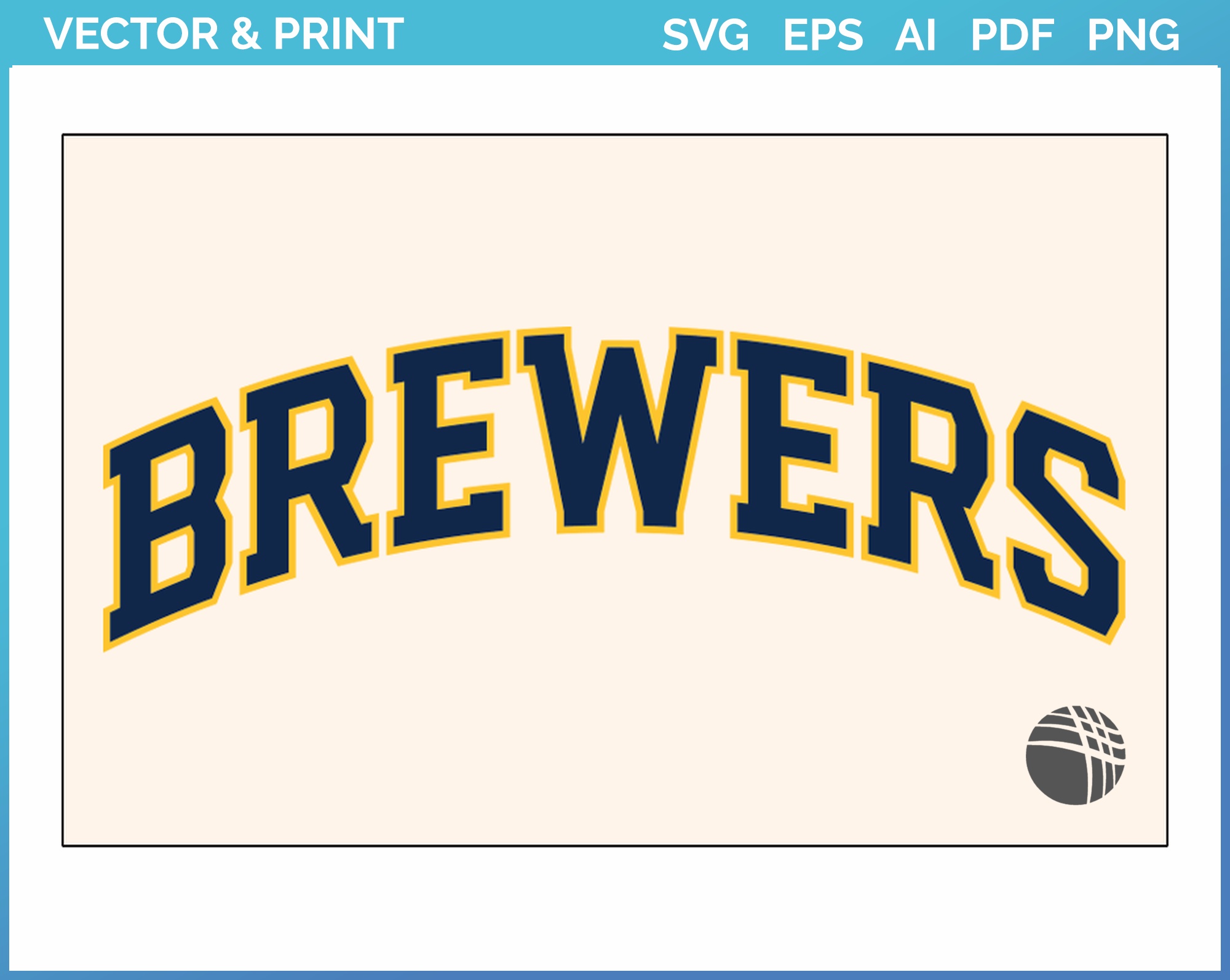 Milwaukee Brewers - Jersey Logo (2020) - Baseball Sports Vector