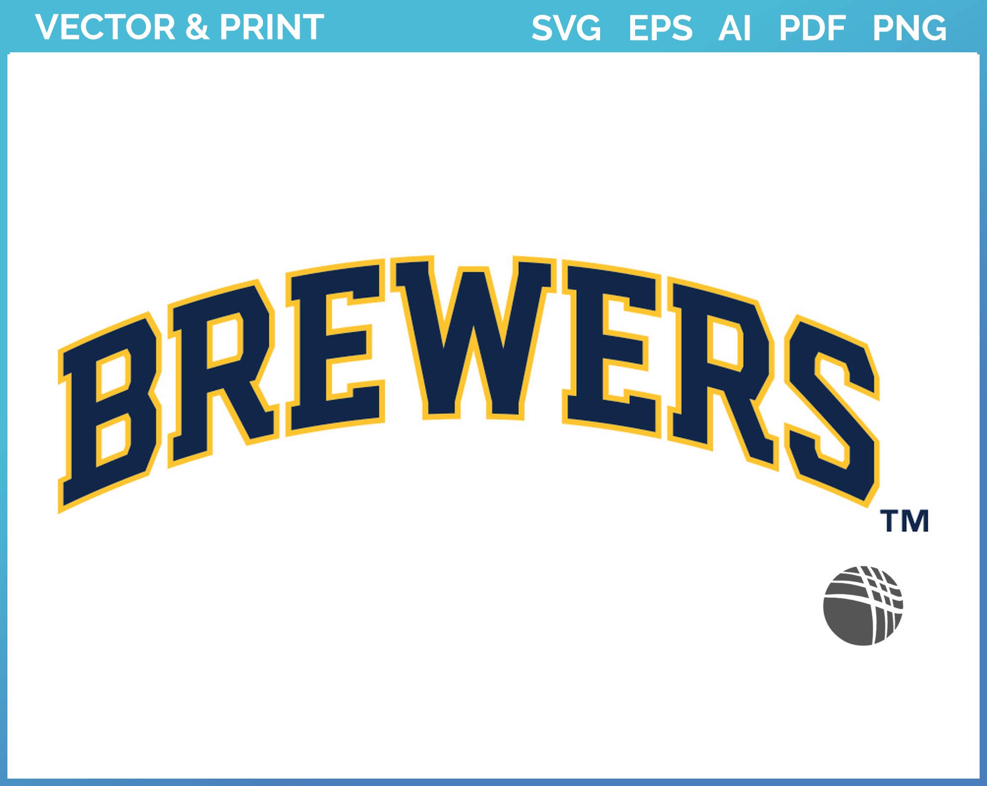 Milwaukee Brewers MLB Design Bundle SVG Digital File, MLB Svg