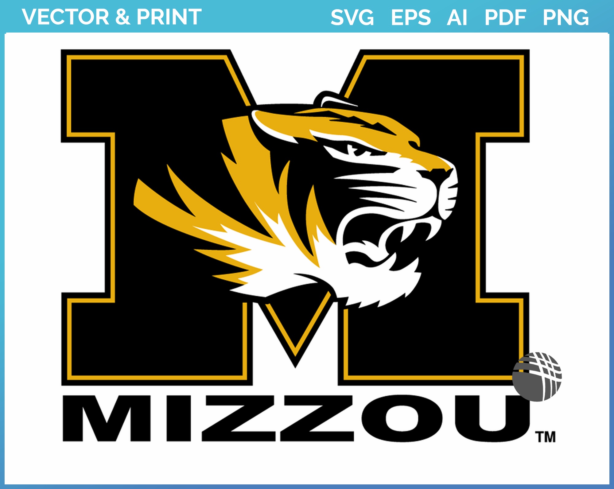 Missouri Tigers Secondary Logo 1996 College Sports Vector Svg Logo In 5 Formats 