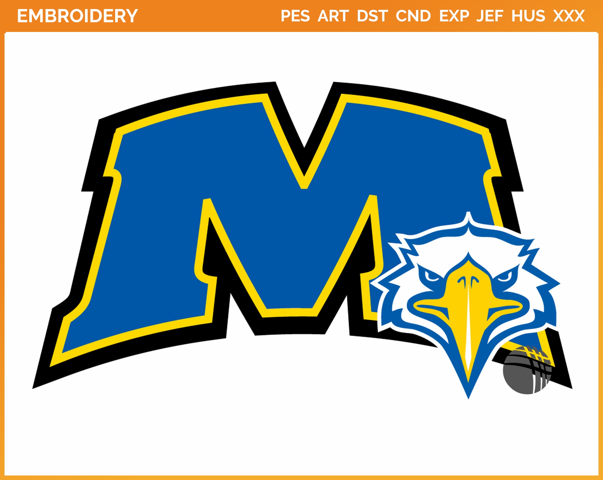 Morehead State Eagles College Sports Embroidery Logo In 4 Sizes