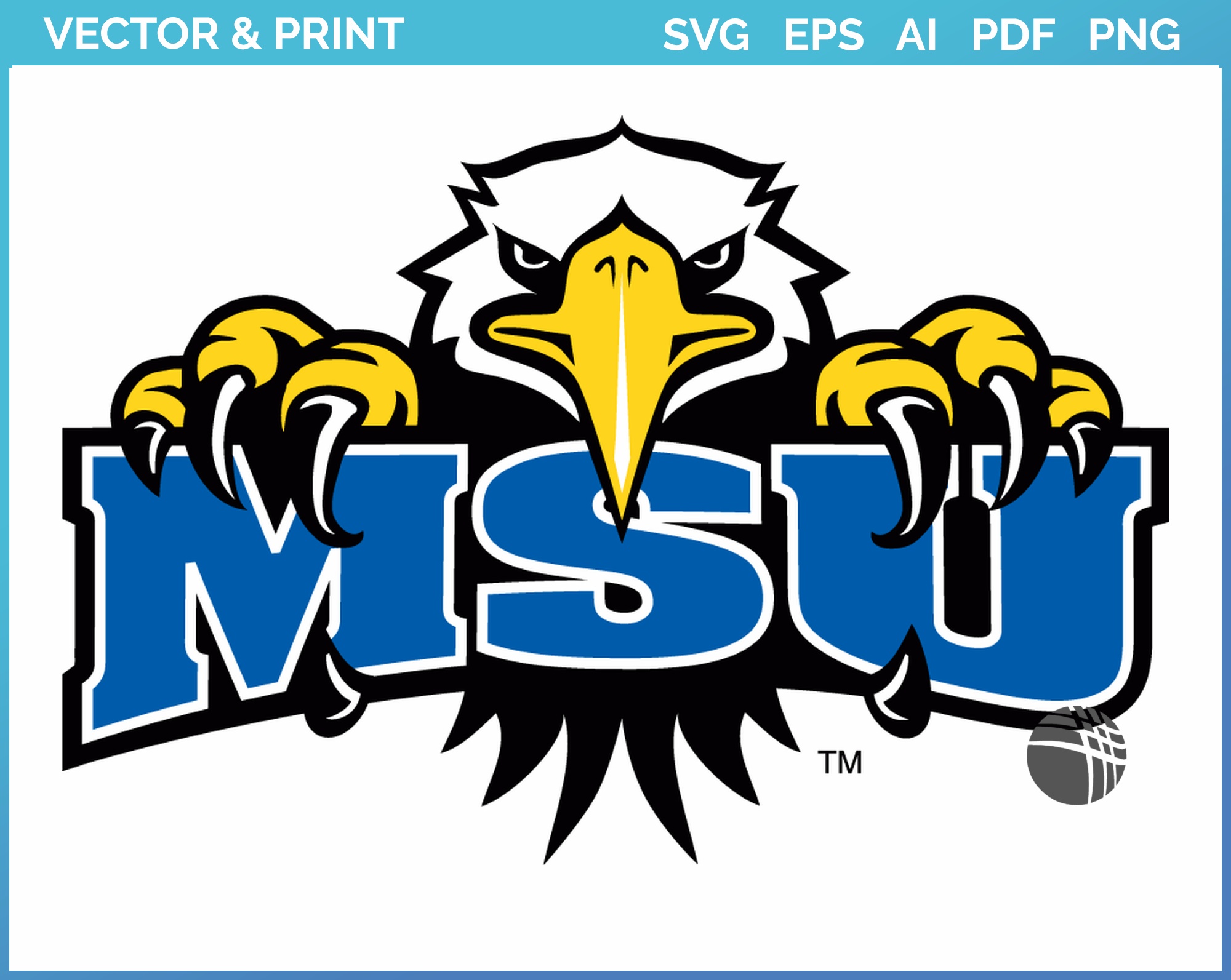 Morehead State Eagles Logo Iron On Patch - Beyond Vision Mall