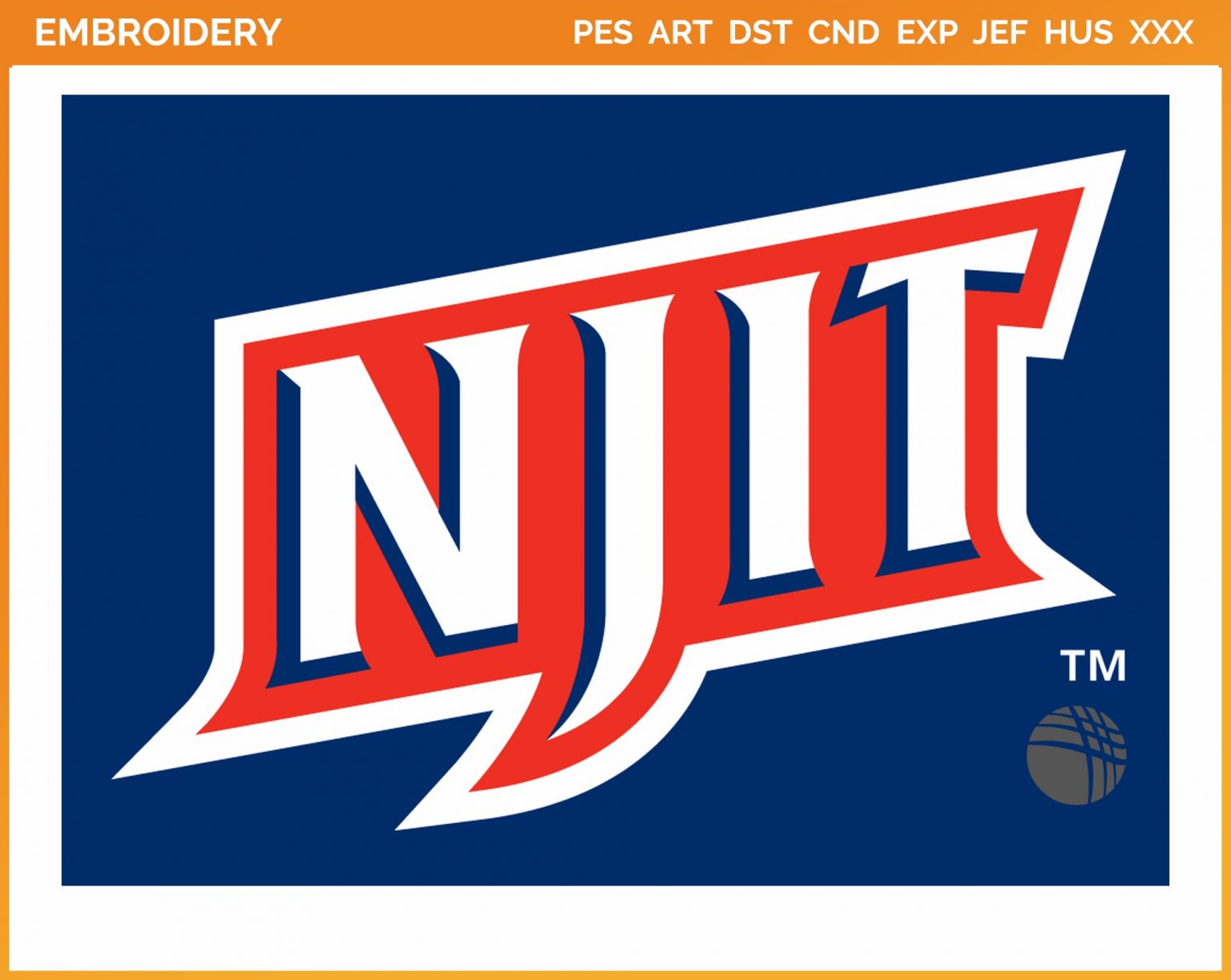 NJIT Highlanders Wordmark Logo (2006) College Sports Embroidery