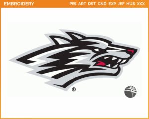 New Mexico Lobos - Alternate Logo (1999) - College Sports Embroidery Logo in 4 sizes & 8 formats - SPLN007825
