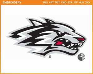 New Mexico Lobos - Alternate Logo (1999) - College Sports Embroidery Logo in 4 sizes & 8 formats - SPLN007827