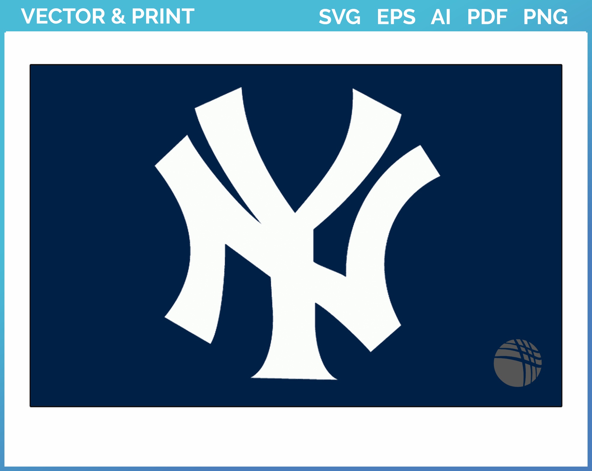 New York Yankees Logo MLB Team SVG File For Cricut