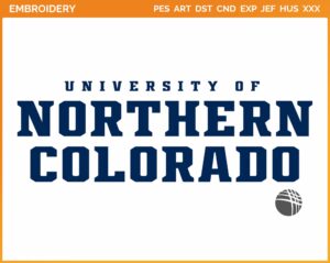 Northern Colorado Bears - Wordmark Logo (2015) - College Sports Embroidery Logo in 4 sizes & 8 formats - SPLN008063