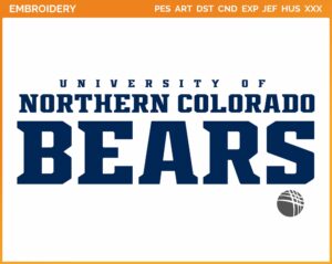 Northern Colorado Bears - Wordmark Logo (2015) - College Sports Embroidery Logo in 4 sizes & 8 formats - SPLN008065