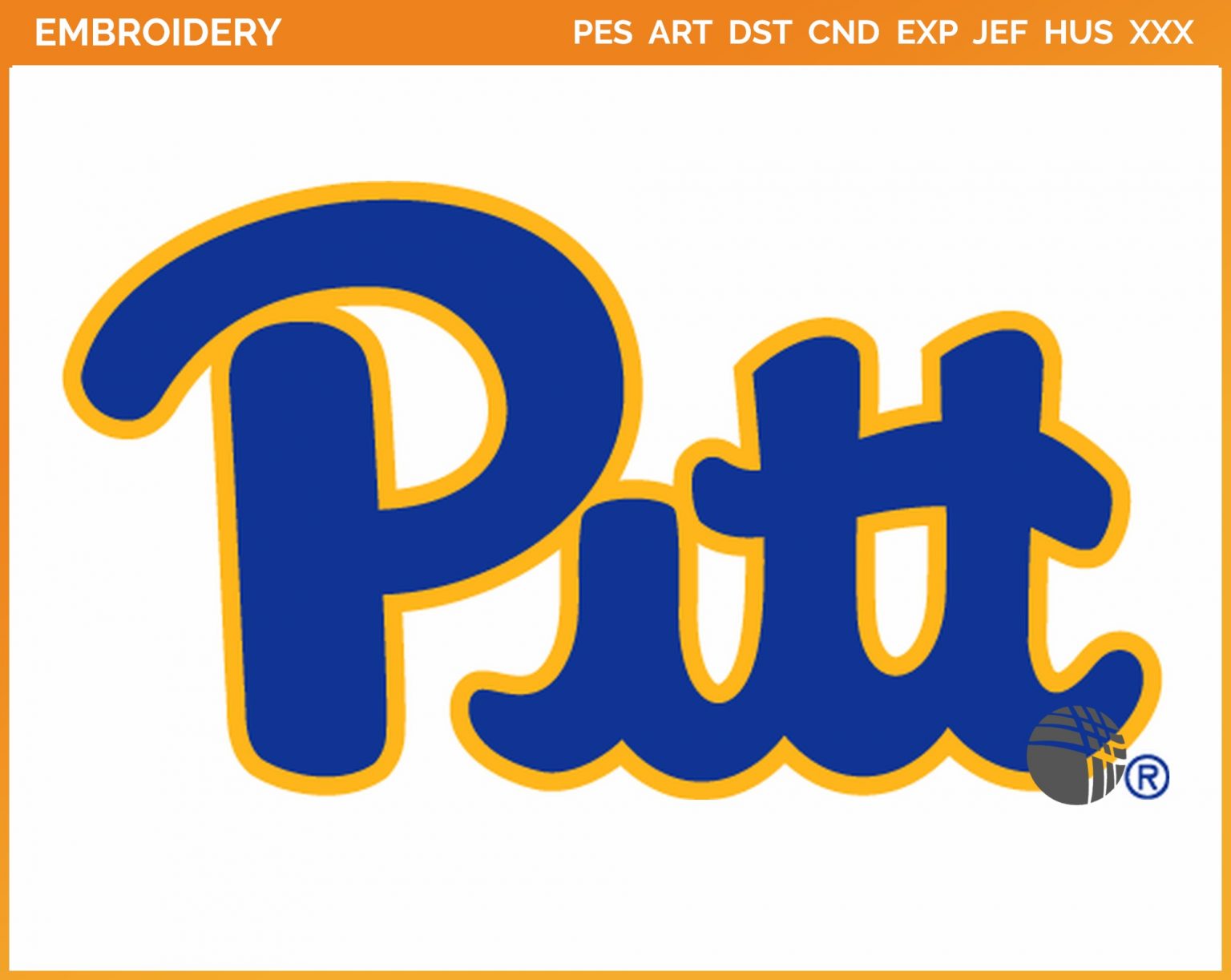 Pittsburgh Panthers - Primary Logo - College Sports Embroidery Logo in