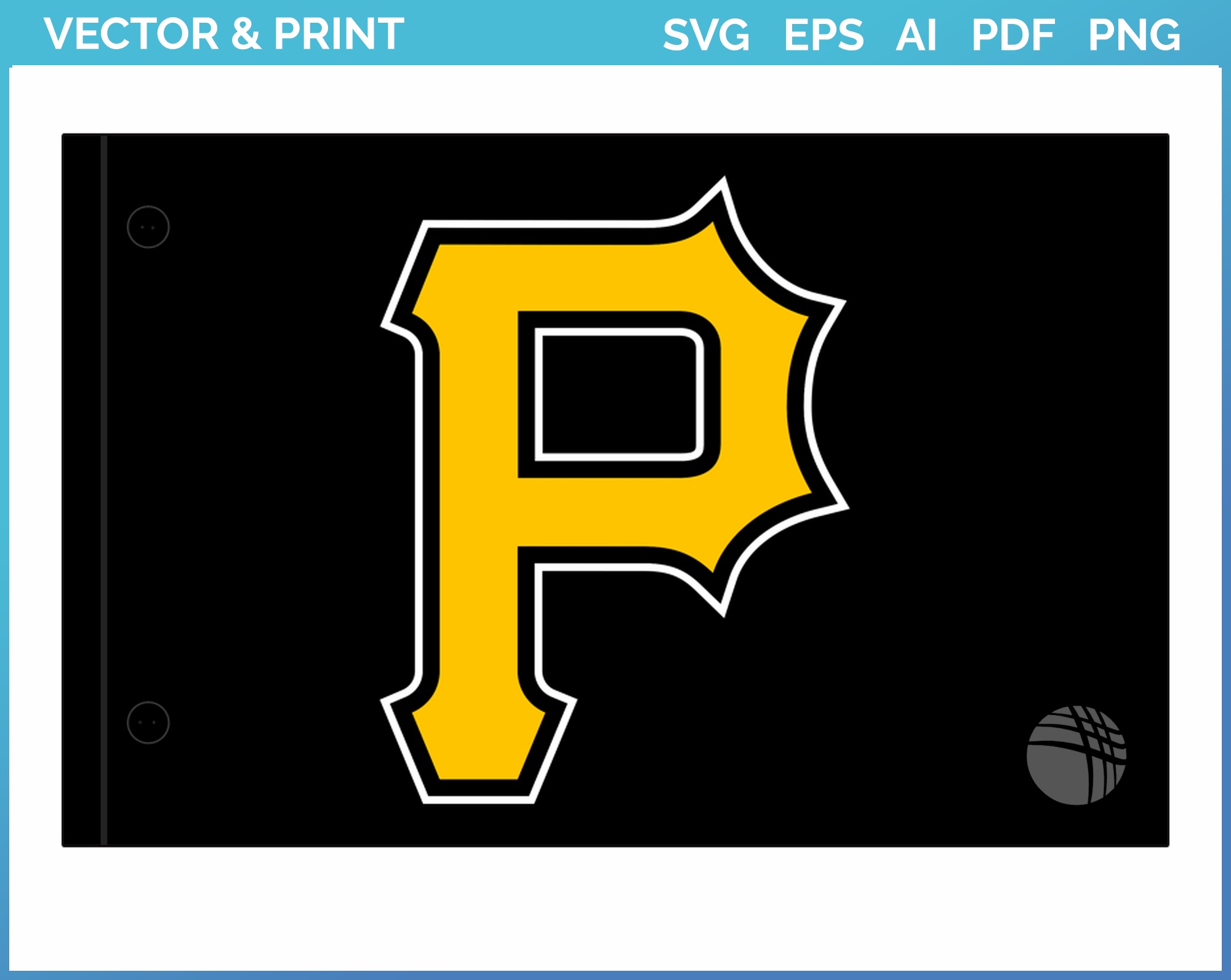Pittsburgh Pirates - Jersey Logo (2009) - Baseball Sports Vector SVG Logo  in 5 formats