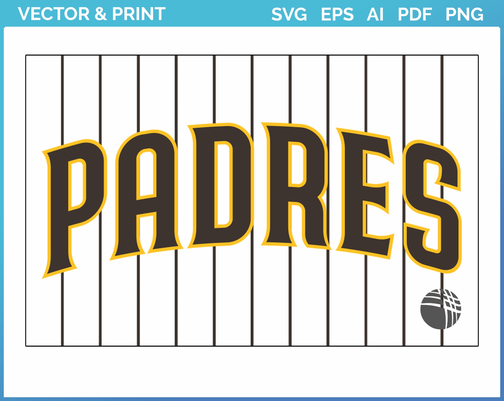 San Diego Padres - Jersey Logo (2020) - Baseball Sports Vector SVG