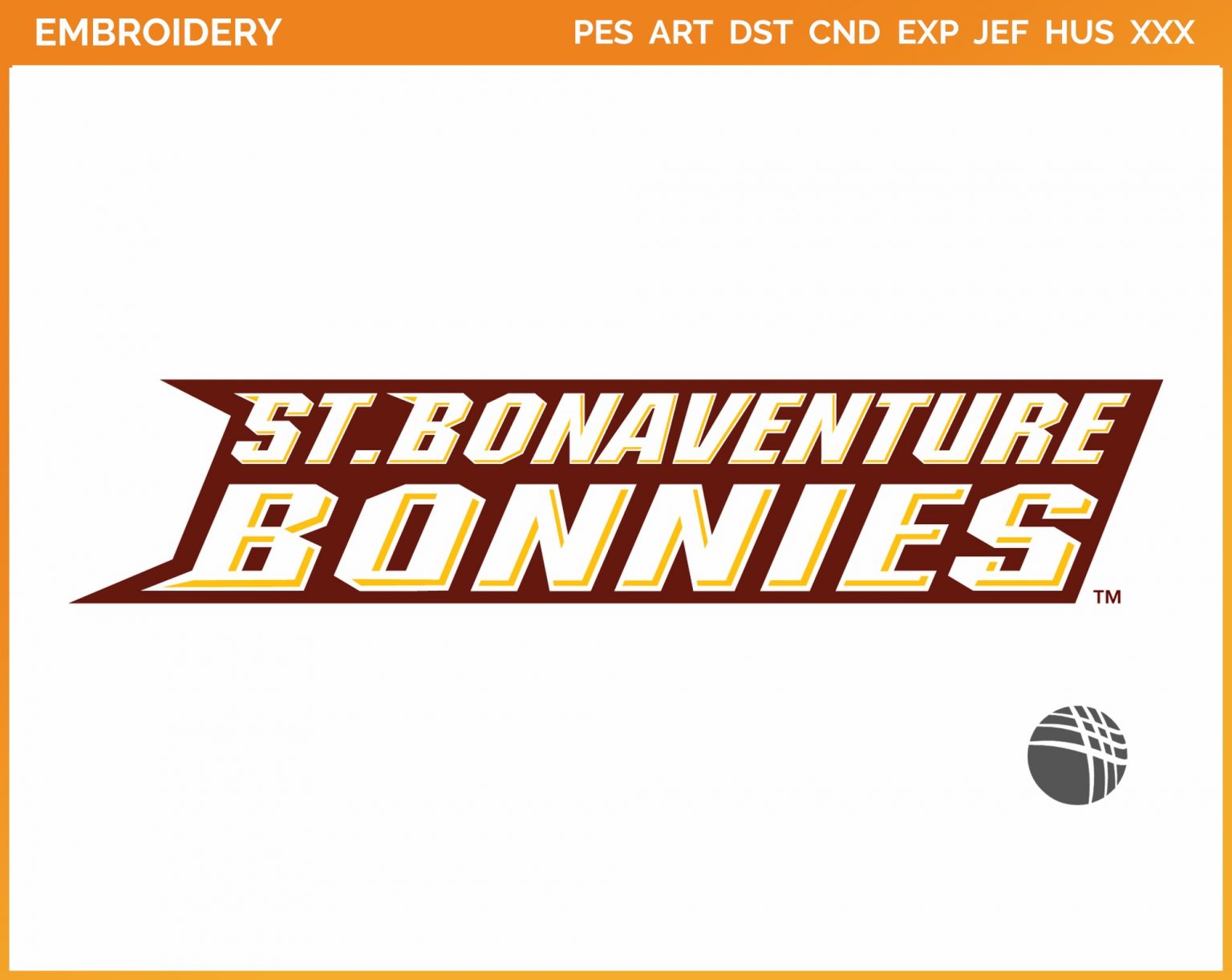 St Bonaventure Bonnies Wordmark Logo 2002 College Sports Embroidery Logo In 4 Sizes And 8