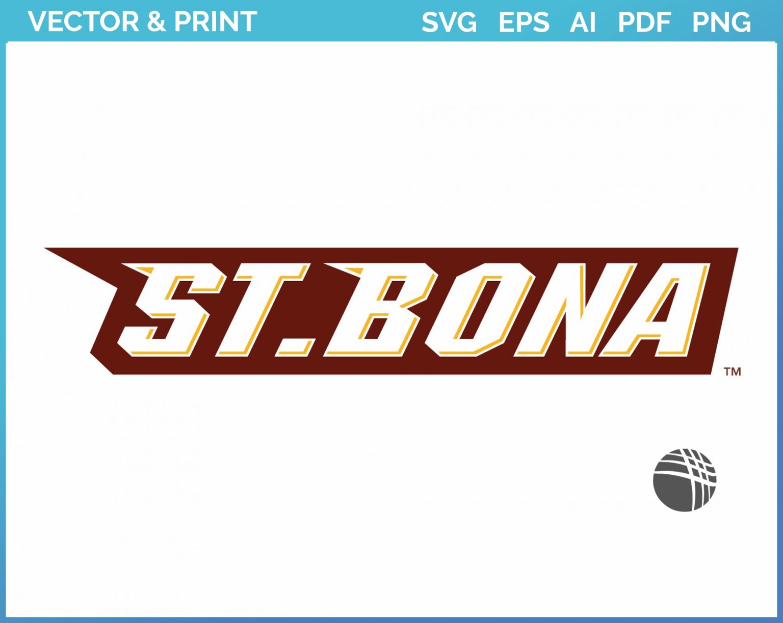 St. Bonaventure Bonnies Wordmark Logo (2002) College Sports Vector