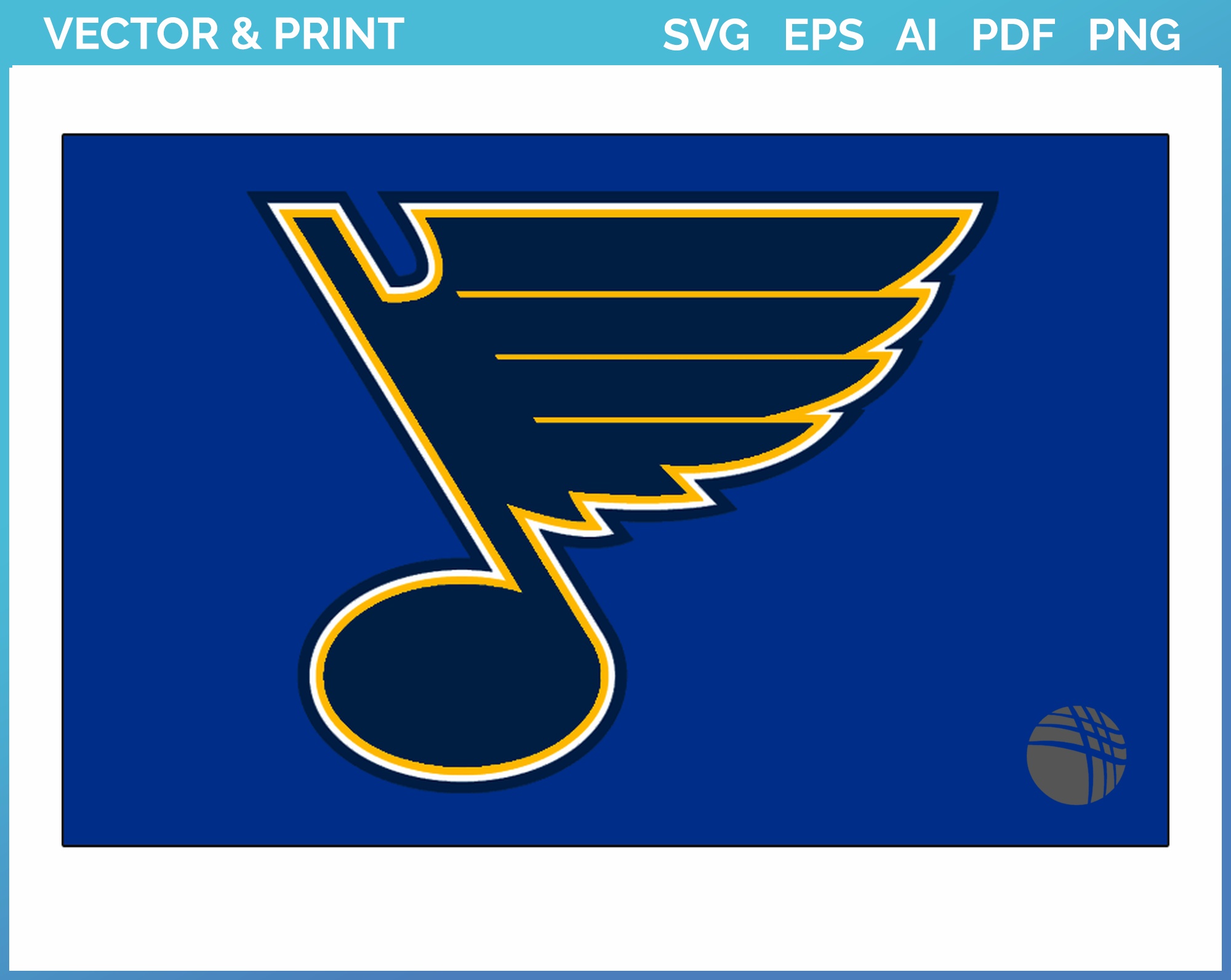 St. Louis Blues Alternate Logo SVG - Free Sports Logo Downloads