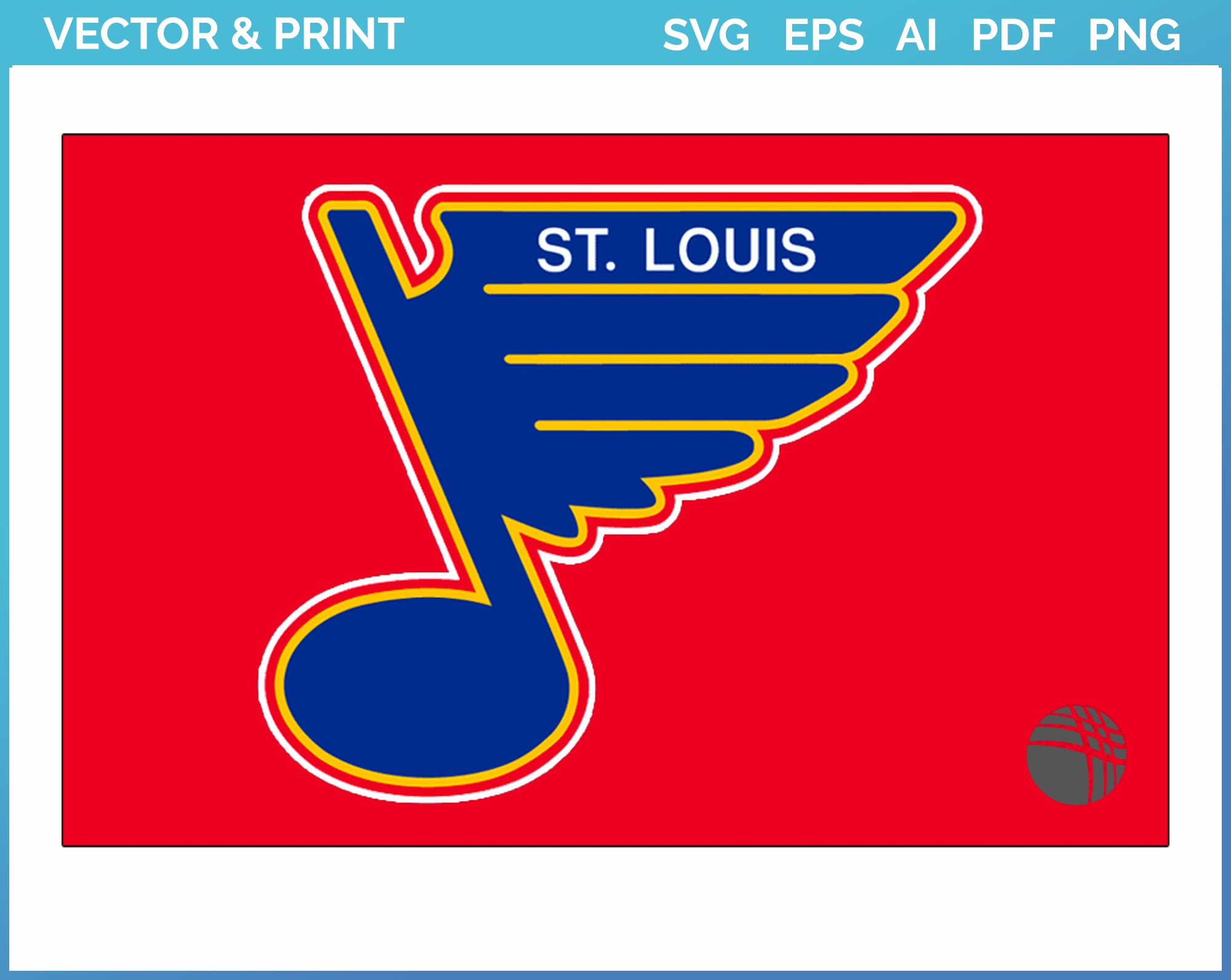 St. Louis Blues Alternate Logo SVG - Free Sports Logo Downloads