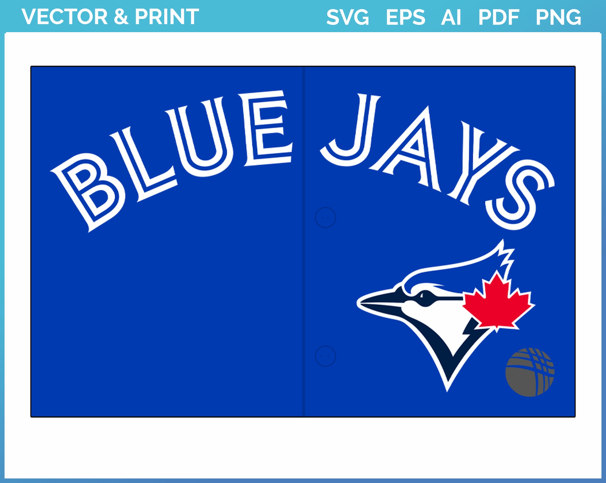Toronto Blue Jays Jersey Handmade Print 