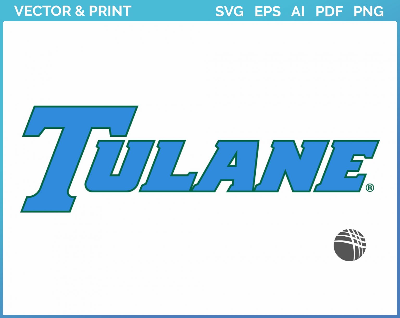 Tulane Green Wave - Wordmark Logo (2017) - College Sports Vector SVG 