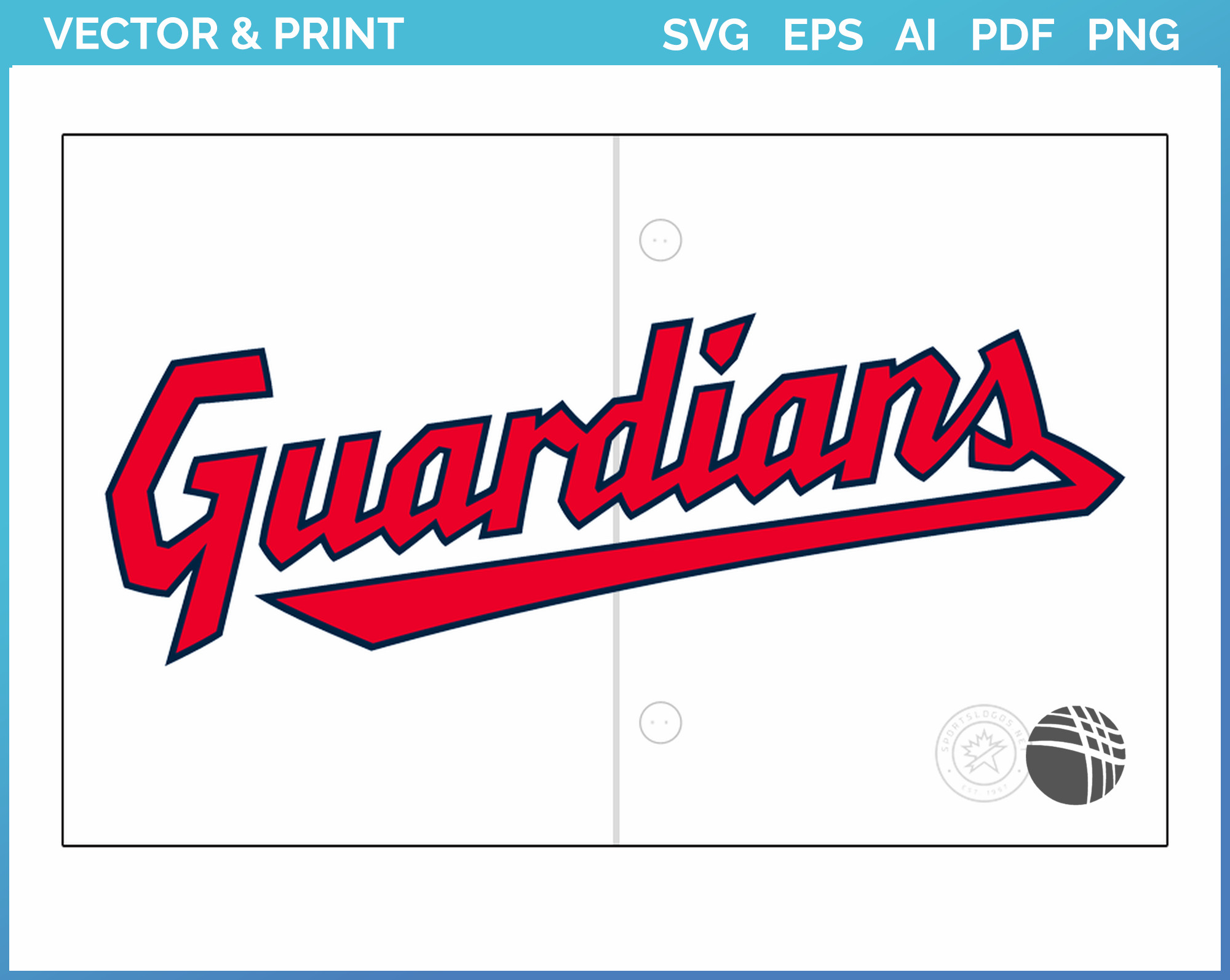 Cleveland Guardians - Jersey Logo (2022) - Baseball Sports Vector SVG Logo  in 5 formats - SPLN009558 • Sports Logos - Embroidery & Vector for NFL,  NBA, NHL, MLB, MiLB, and more!