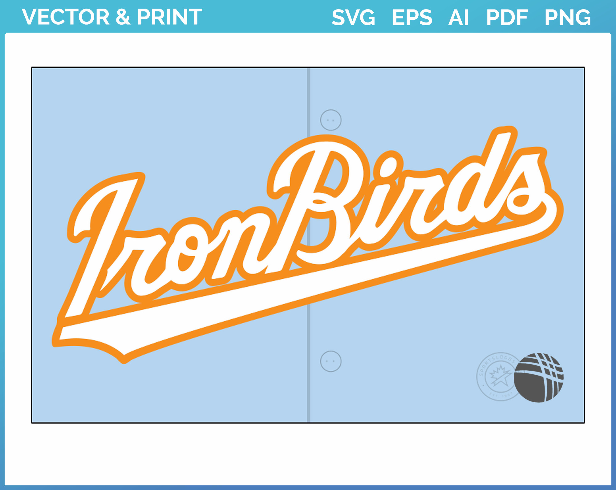 Aberdeen IronBirds - Jersey Logo (2022) - Baseball Sports Vector SVG Logo  in 5 formats - SPLN009572 • Sports Logos - Embroidery & Vector for NFL, NBA,  NHL, MLB, MiLB, and more!