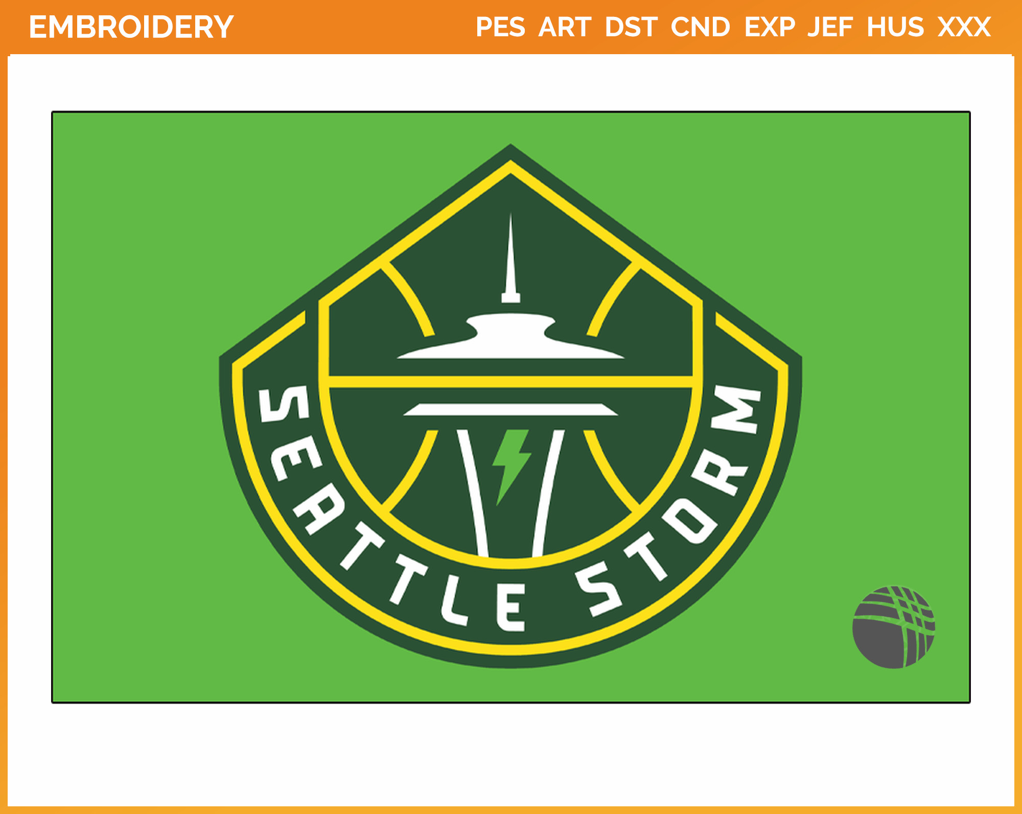 Seattle Storm - Primary Dark Logo (2021) - Basketball Sports Embroidery ...